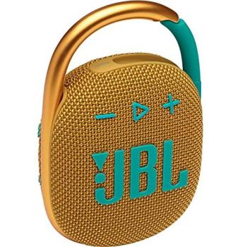Altavoz portátil Bluetooth JBL Clip 4 Amarillo 5W IP67 Batería 10h USB-C