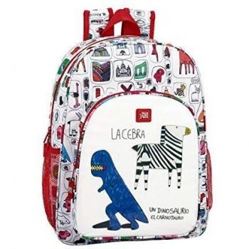 Algo de Jaime Mochila Grande Adaptable a Carro, Blanco + Multicolor