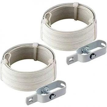 Amagabeli Garden Home 2MM X 12.5M X 2PCS Rollo de Alambre Recubierto de Plástico con 2PCS Tensor de Alambre con Trinquete Cuadrado 2# 95MM Blanco WR4 DA101