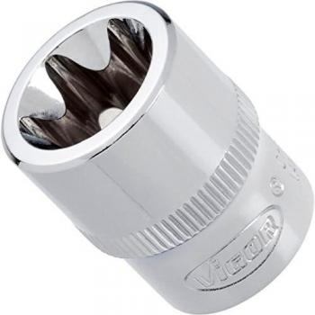 Inserto Vigor V2726 - Bussola Torx E6, 3/8 (10 mm), Longitud 28 mm