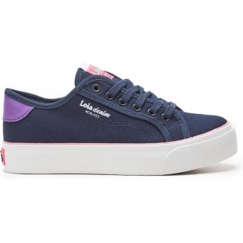 Lois Zapatillas de lona para mujer azul marino