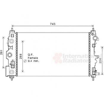 Radiador de motor VAN WEZEL 08002046 para Chevrolet Cruze y Orlando