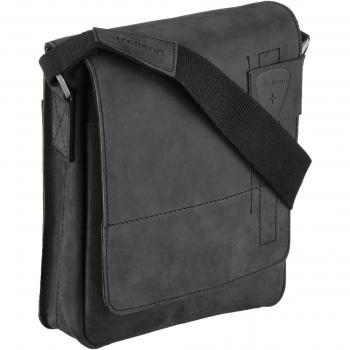 Bolsa de Hombro para Hombre Strellson Richmond de Piel Genuina - 23x20x6cm, Color Negro