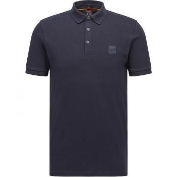 BOSS Orange Passenger Men's Stretch-Cotton Slim-Fit Polo Shirt with Logo Patch NOS - Dark Blue - XXL