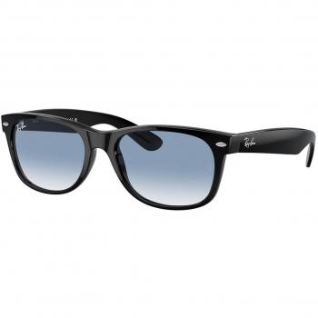 Ray-Ban RB2132F New Wayfarer Asian Fit 901/3F Men's Sunglasses Black 55mm