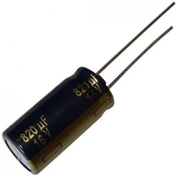 AERZETIX: 5 x Condensador quimico LOW ESR 820µF ±20% 16V THT 105°C 3000h Ø10x20mm radial