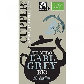 Cupper Té Negro Ecológico Early Grey, 20 Bolsitas