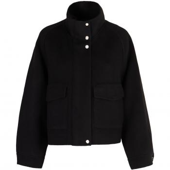 PINKO Women's Regular Fit Black Wool Coat 103842 A1ZQ