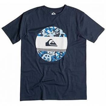 Quiksilver Classic Disco Biscuit - Camiseta, color azul, talla L