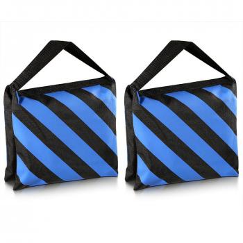 Neewer® Kit de 2 Negro/Azul Bolsa de Arena para Tareas Duras de Estudio Fotográfico Plataforma Cine para Brazo Jirafa Trípode Soporte de Luz