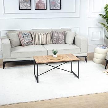 Surya SFAX Modern Boho Scandinavian Design Short Pile Area Rug, Ivory, 200x275 cm