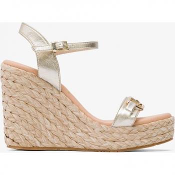 Sandalias de cuña de mujer en dorado - Cuplé 107089