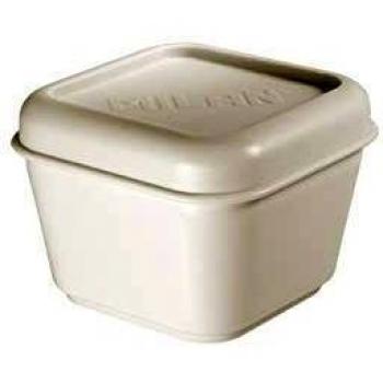 RECIPIENTE PARA ALIMENTOS CUADRADO 0,33L TAPA BLANCA MILAN