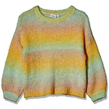 NAME IT Nkftikka LS Knit Suéter pulóver, Lemonade, 116 para Niñas