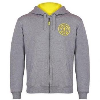 Gameworld músculo Joe-Sudadera con capucha y cremallera para hombre, sudadera, color Gris - Grey Marl, tamaño XL