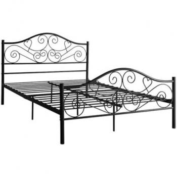 Cama Leyna 140x190 cm - Metal Negro