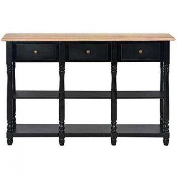 SengentoStyle Wandtafel 120x30x76 cm MDF zwart