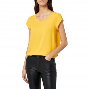 ONLY NOS Onlvic S/s Solid Top Noos Wvn, Camiseta sin Mangas para Mujer, Amarillo Yolk Yellow, 40