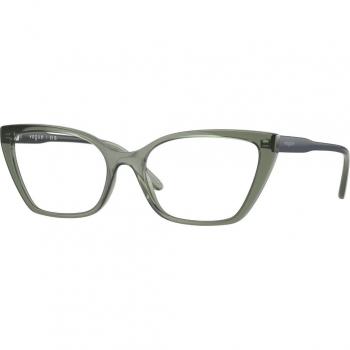 Vogue Eyewear VO5519 3086 Women's Cat Eye Eyeglasses Green Size 52 (Frame Only) - Blue Light Block Available