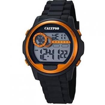 Calypso Unisex Digital Watch with LCD Dial Digital Display and Black Plastic Strap K5667/4