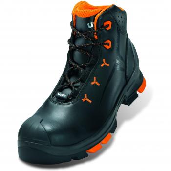 Botas de Seguridad Uvex S3 SRC, Talla 41, Negro/Naranja