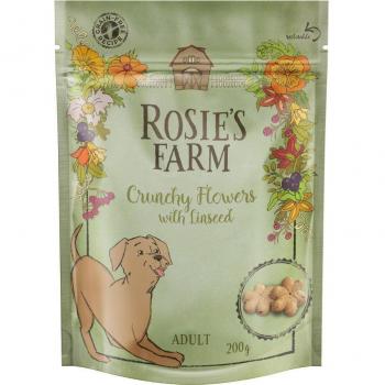 Rosie's Farm Snacks Adult Crunchy Flowers para perros - Pack económico: 3 x 200 g