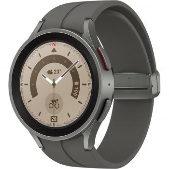 Samsung Galaxy Watch5 Pro 45mm LTE Titanium Gray with 1.4 Super AMOLED Display, GPS, and Smartwatch Features (SM-R925FZTAPHE)
