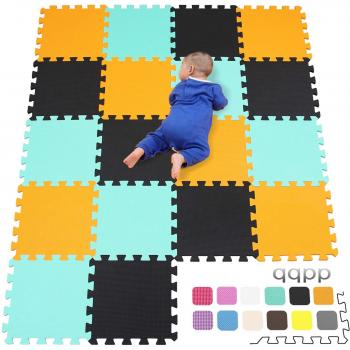 qqpp Alfombra Puzzle para Niños Bebe Infantil - Suelo de Goma EVA Suave. 18 Piezas