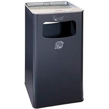 Cenicero y recolector de basura combinado VAR, capacidad 96 litros, acero, color antracita