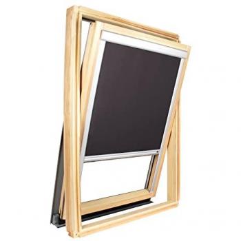 Estor opaco negro para ventana Roto - Dimensiones 83.5 x 60 cm