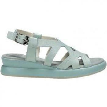 Sandalias de cuña D9087-IN by Dorking - Modelo exclusivo de piel para mujer con adorno