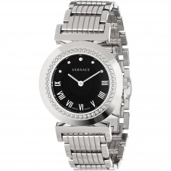 Reloj de Pulsera Versace Vanity para Mujer, Cuarzo, 35mm, Color Plata, Resistente al Agua 3ATM