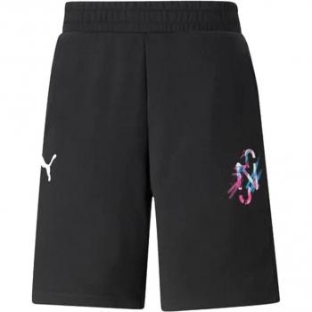 Puma Neymar Jr Creativity Short - Pantalones cortos negros para hombre, confeccionados en tejido ligero y transpirable, con tecnología dryCELL para mantener la piel seca, diseño moderno con logotipos de Puma y Neymar Jr, cintura elástica