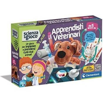 Clementoni Kit de Experimentos Científicos Veterinarios para Niños 5 Años+, Laboratorio Educativo, Multicolor, Fabricado en Italia