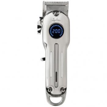 Jata JBCP4000 - Cortapelos profesional metálico de gran precisión. 4 guías de corte. Cuchillas de acero inoxidable. Funcionamiento con o sin cable. Autonomía de 150 minutos. Incluye accesorios, Gris