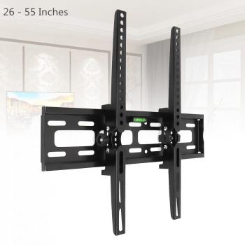 Soporte de Montaje en Pared Universal para TV Ajustable 30KG, Inclinación de 15 Grados, con Nivel, Compatible con Pantallas LCD LED de 26 a 55 Pulgadas