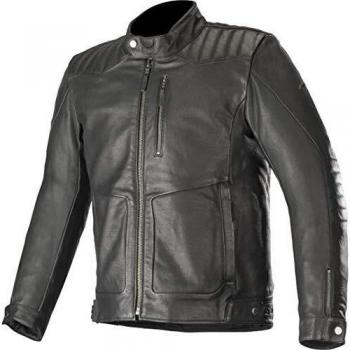 Alpinestars Chaqueta moto Crazy Eight Leather Jacket Black, Negro, M