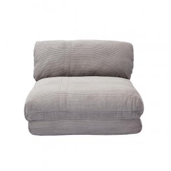 Sillón cama de 1 plaza pana gris claro SPENCER Miliboo