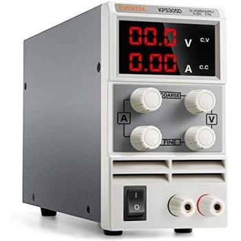 Fuentes de Alimentación Regulables, DC 0-30V / 0-5A Eventek Regulable Digital Ajustable, para Laboratorio, Reparación General,Hogar
