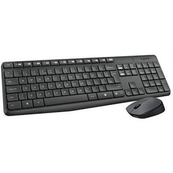 Logitech MK235 Combo con Teclado y Ratón Inalámbrico para Windows, Disposición QWERTZ ALEMÁN - Gris