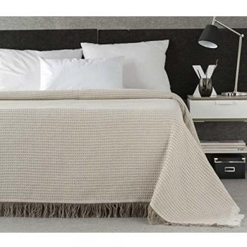 Plaidtor Nigeria Plaid Multiusos, Algodón, Beige, 180x270 cm