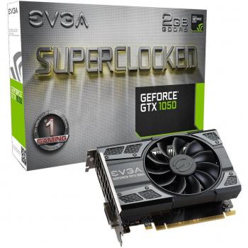 EVGA GeForce GTX 1050 SC Gaming Graphics Card, 2GB GDDR5, DX12 OSD Support (02G-P4-6152-KR)