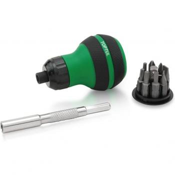 Destornillador de puntas TOPTUL GAAR1101 con 11 puntas intercambiables: SL4, SL5.5, SL6.5, PH1, PH2, T15, T20 y T25