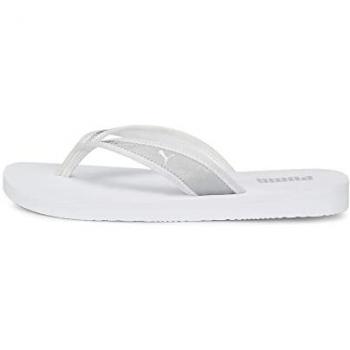 Chanclas Puma Sandy Flip para mujer, color blanco, diseño cómodo y ligero, suela de goma antideslizante, ajuste fácil
