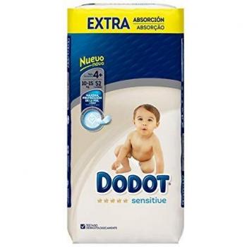 Dodot Sensitive Pañales Talla 4+, 52 Pañales - 10 - 15 kg