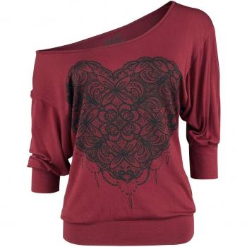 Full Volume by EMP Fast and Loose Camisa Manga Larga Burdeos L