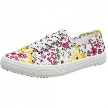 Bombas Florales Rocket Dog Chow Chow Margate para Mujeres en Blanco/Multicolor, Talla 5 UK