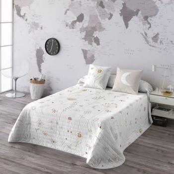 Colcha Bouti Estampada Flower Chaos - 100% Algodón Extra Suave - Incluye Colcha Bouti - Cama 90-150 cm - Fabricado en España