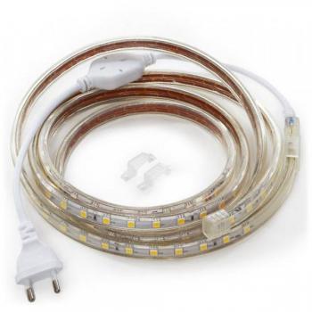 Tira de LEDs SMD3528 de 60 unidades por metro, funcionamiento a 220VAC y longitud de 1 metro