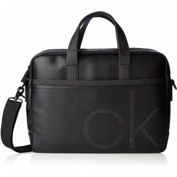 Calvin Klein - Ck Up Slim Laptop Bag, Bolsas para portátil Hombre, Negro